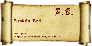 Puskás Bod névjegykártya